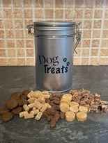 Dog Treat Tin - silver from Friends and Canines