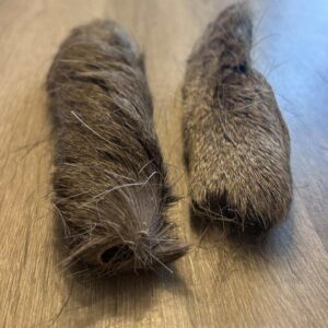 Hairy Venison Skin Pieces from Friends and Canines